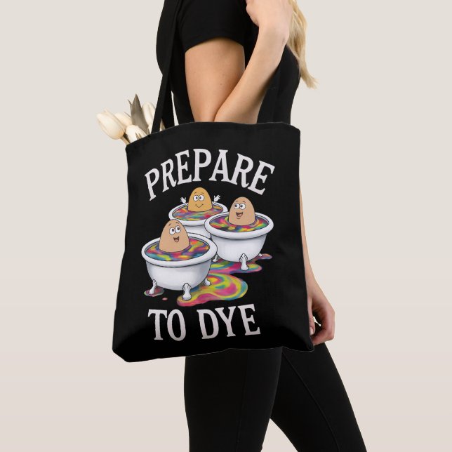 Bolsa Tote Prepare-se Para Morrer Caça Engraçada de Ovos de P (Close Up)