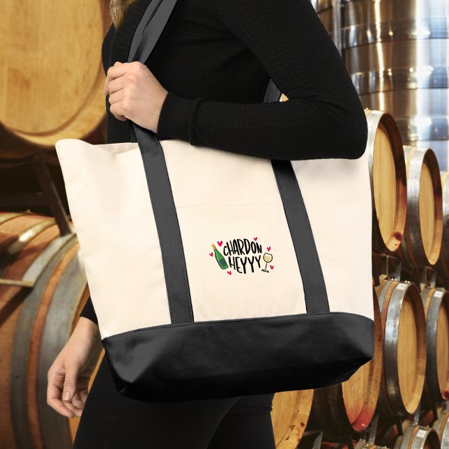 Bolsa Tote Preppy Chardonnay Funny (Criador carregado)