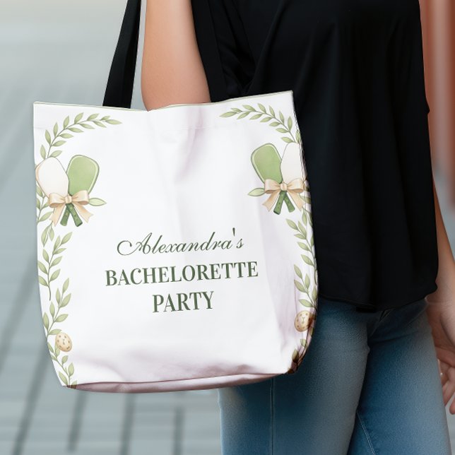 Bolsa Tote Preppy Pickleball Garden Bachelorette Party (Criador carregado)