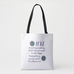 BOLSA TOTE PRESENÇA DE FLOR MODERNA COLORIDA PARA FILHA IRMÃ
