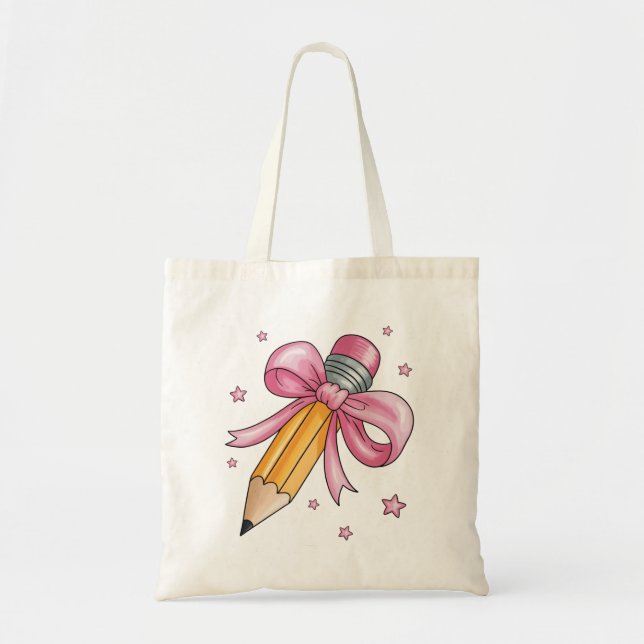 Bolsa Tote Presente Apreciação Vida Ensino Lápis Arco Profess (Frente)