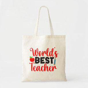 Bolsa Tote Presente da Maçã Escolar para o Melhor Professor d