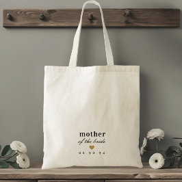 Bolsa Tote Presente da Mãe da Noiva com Coração de Ouro Moder