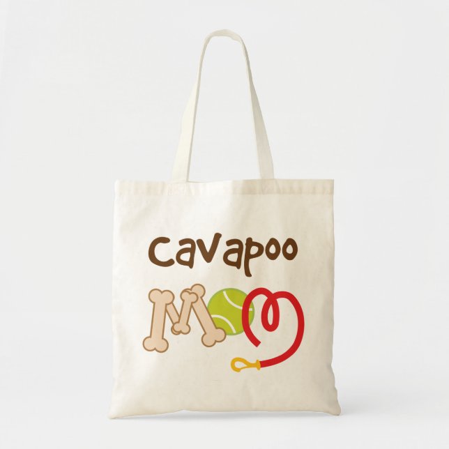 Bolsa Tote Presente da mamã da raça do cão de Cavapoo (Frente)
