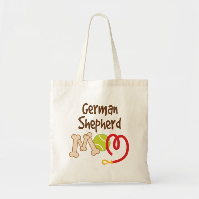 Bolsa Tote Presente da mamã da raça do cão de german shepherd (Frente)