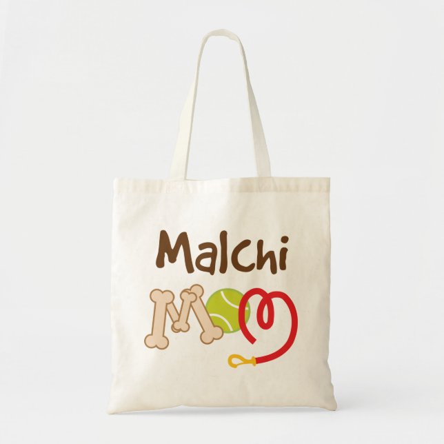 Bolsa Tote Presente da mamã da raça do cão de Malchi (Frente)