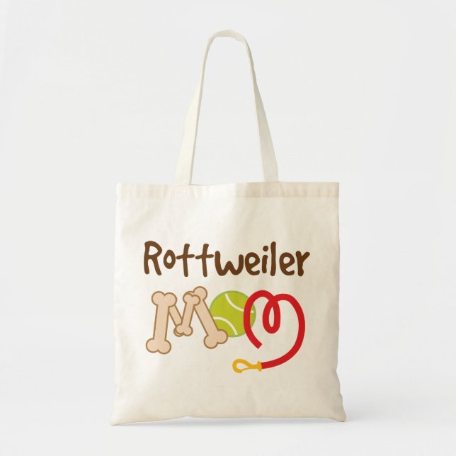 Bolsa Tote Presente da mamã da raça do cão de Rottweiler (Frente)