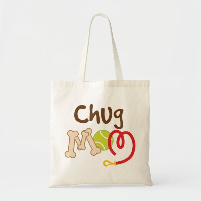 Bolsa Tote Presente da mamã da raça do cão do Chug (Frente)