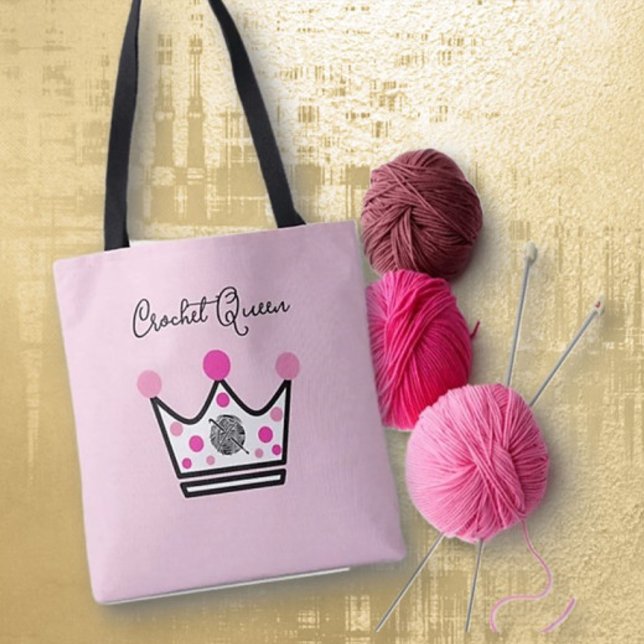 Bolsa Tote Presente da Rainha Adorável do Crochê (Criador carregado)