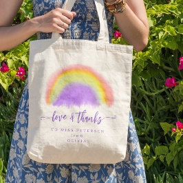 Bolsa Tote Presente de agradecimento ao professor de arco-íri