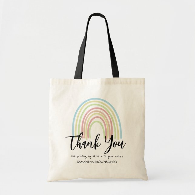 Bolsa Tote Presente de agradecimento para professor de arco-í (Frente)