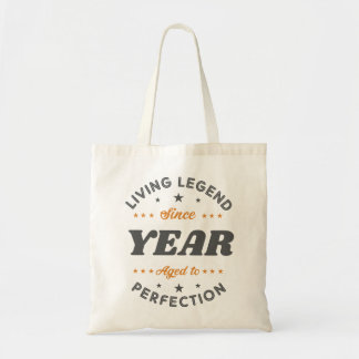 Bolsa Tote Presente de aniversário da lenda viva | Personaliz
