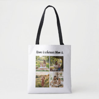 Bolsa Tote Presente de aniversário de 8 fotos duplas para a m