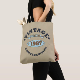 Bolsa Tote presente de aniversário de vintage personalizado