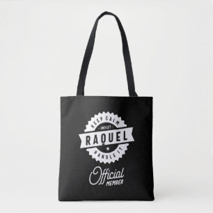 Bolsa Tote Presente de Aniversário do Nome Personalizado Raqu