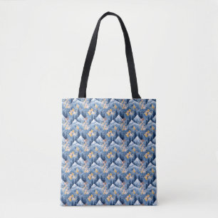 Bolsa Tote Presente de Aniversário   Floral Aquarela e Montan