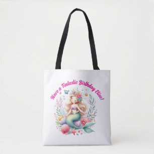 Bolsa Tote Presente de aniversário mágico e colorido da serei