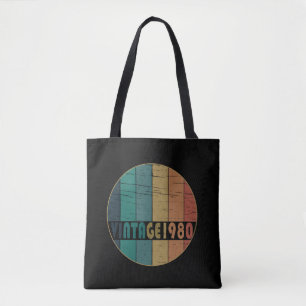 Bolsa Tote Presente de Aniversário Vintage 1980