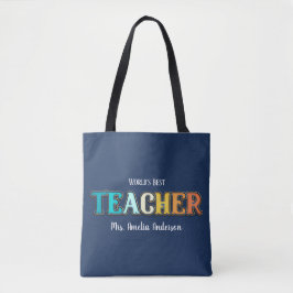 Bolsa Tote Presente de Apreciação ao Melhor Professor do Mund