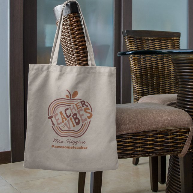 Bolsa Tote Presente de Apreciação de Professores de Maçã Boni (Criador carregado)