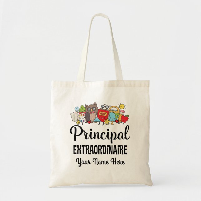 Bolsa Tote Presente de Apreciação do Diretor da Escola (Frente)