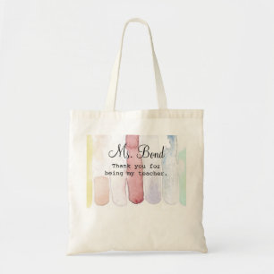 Bolsa Tote Presente de Apreciação do Professor Rainbow Waterc