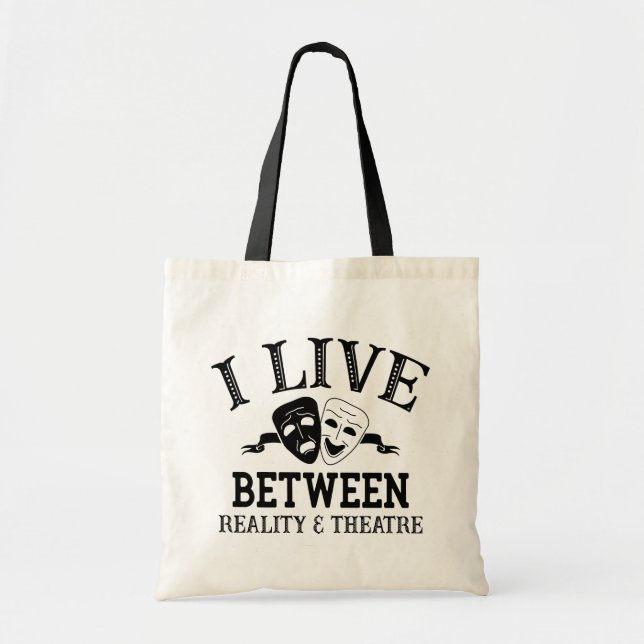 Bolsa Tote Presente de Atriz de Ator Musical de Máscara de Te (Frente)