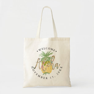 Bolsa Tote Presente de Boas-vindas Abacaxi Vintage