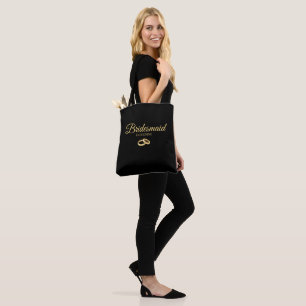 Bolsa Tote Presente de Bridesmaid, Black and White Affair