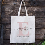 Bolsa Tote Presente de Bridesmaid de Partido Bridal Personali<br><div class="desc">Você está procurando um presente exclusivo e personalizado para suas damas de honra? Não olhe mais do que as nossas mestras de presentes de noiva, cor-de-rosa e preta. Cada saco de tote é personalizado com as iniciais da sua dama de honra e pode ser usado como saco pessoal ou como...</div>