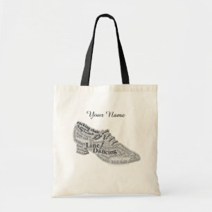 Bolsa Tote Presente de Calçado de Nuvem de Palavra de Dança d