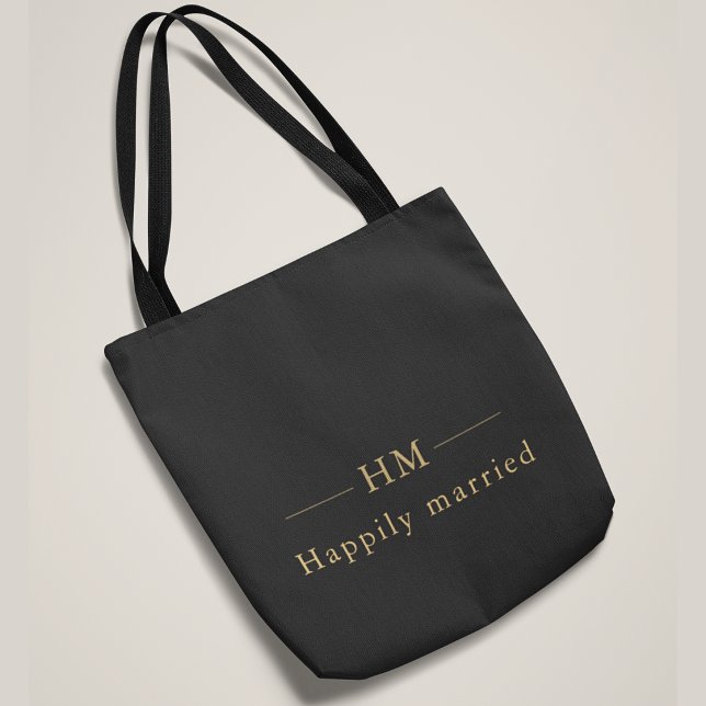 Bolsa Tote Presente de casamento personalizado com monograma  (Criador carregado)