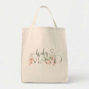 Bolsa Tote Presente de Chá de panela de Tote Bag Floral Bride