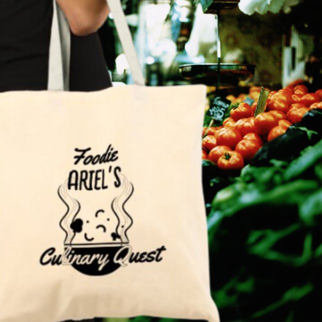 Bolsa Tote Presente de Chef para Busca Culinária de Comida Pe (Shop now to embark on your culinary quest in style!)