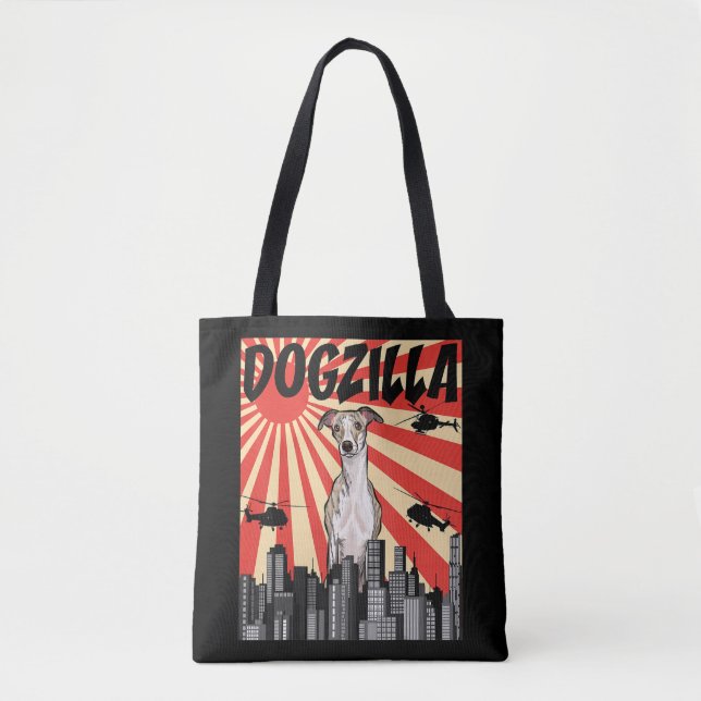 Bolsa Tote Presente de chicote | chicote dogzilla engraçado j (Frente)