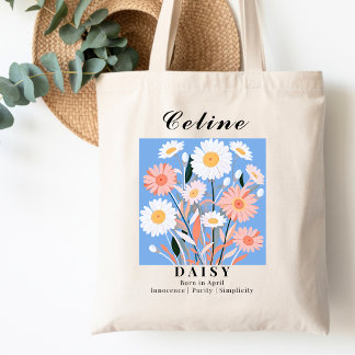 Bolsa Tote Presente de Chuveiro de Noiva com Margarida Flor d