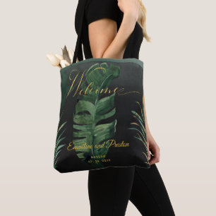 Bolsa Tote Presente de Convidado de Boas-Vindas de Palm Tropi