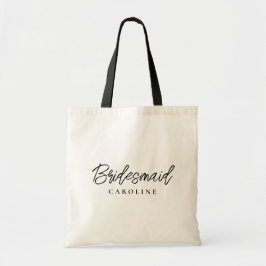 Bolsa Tote Presente de Dama de Honra com Rótulo Mínimo Elegan