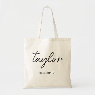 Bolsa Tote Presente de Dama de Honra de Casamento com Tipogra