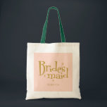 Bolsa Tote Presente de Dama de Honra Rosa Dourado<br><div class="desc">Botão de festa de despedida de solteira Rosa Dourado</div>