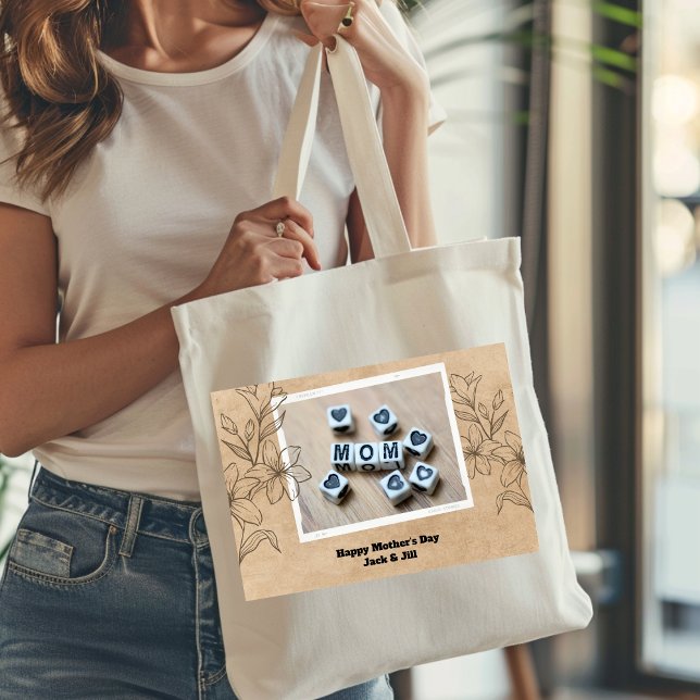 Bolsa Tote Presente de dia de as mães (Criador carregado)