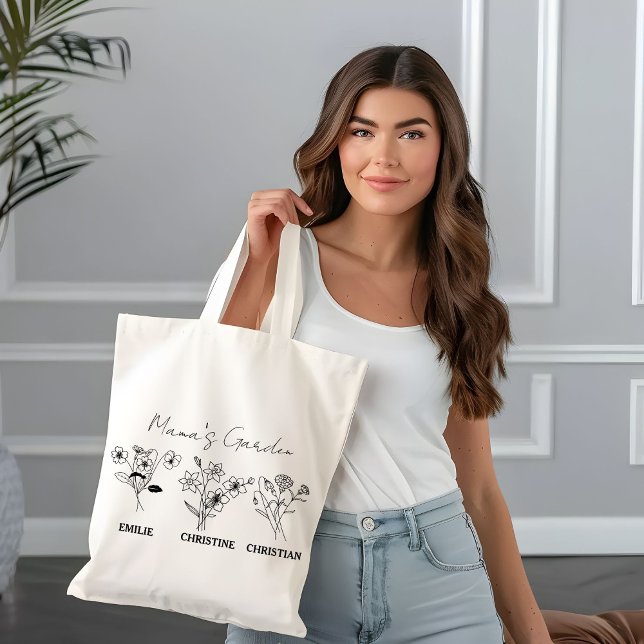 Bolsa Tote Presente de Dia de as mães de flor selvagem para a (Criador carregado)