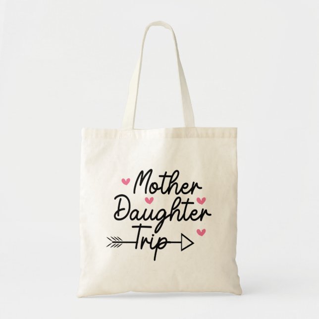 Bolsa Tote Presente de dia de as mães, Viagem Filha da Mãe (Frente)