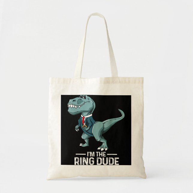 Bolsa Tote Presente de Festa de casamento do Dinossauro T-Rex (Frente)