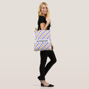 Bolsa Tote Presente de Fim de Ano para Professor Floral Retrô