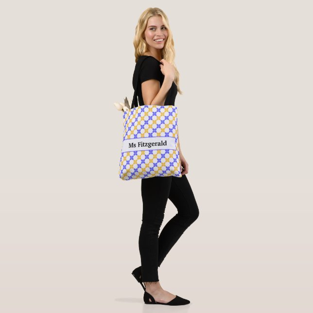 Bolsa Tote Presente de Fim de Ano para Professor Floral Retrô (No(a) Modelo)