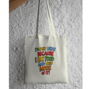 Bolsa Tote Presente de Foodie Engraçado, compro de supermerca