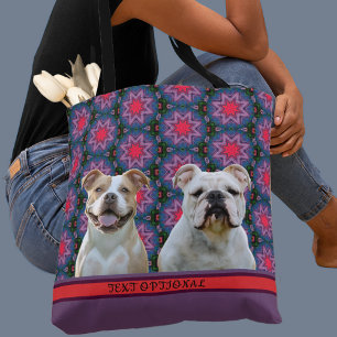 Bolsa Tote Presente de Foto Moderna Fofa para Mãe Amante de C