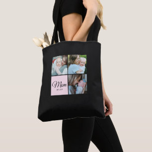 Bolsa Tote Presente de Foto Preto F*Mãe Estabelecida Script 3