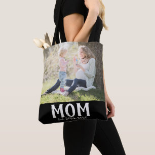 Bolsa Tote Presente de Foto Preto Roteiro Estabelecido pela M